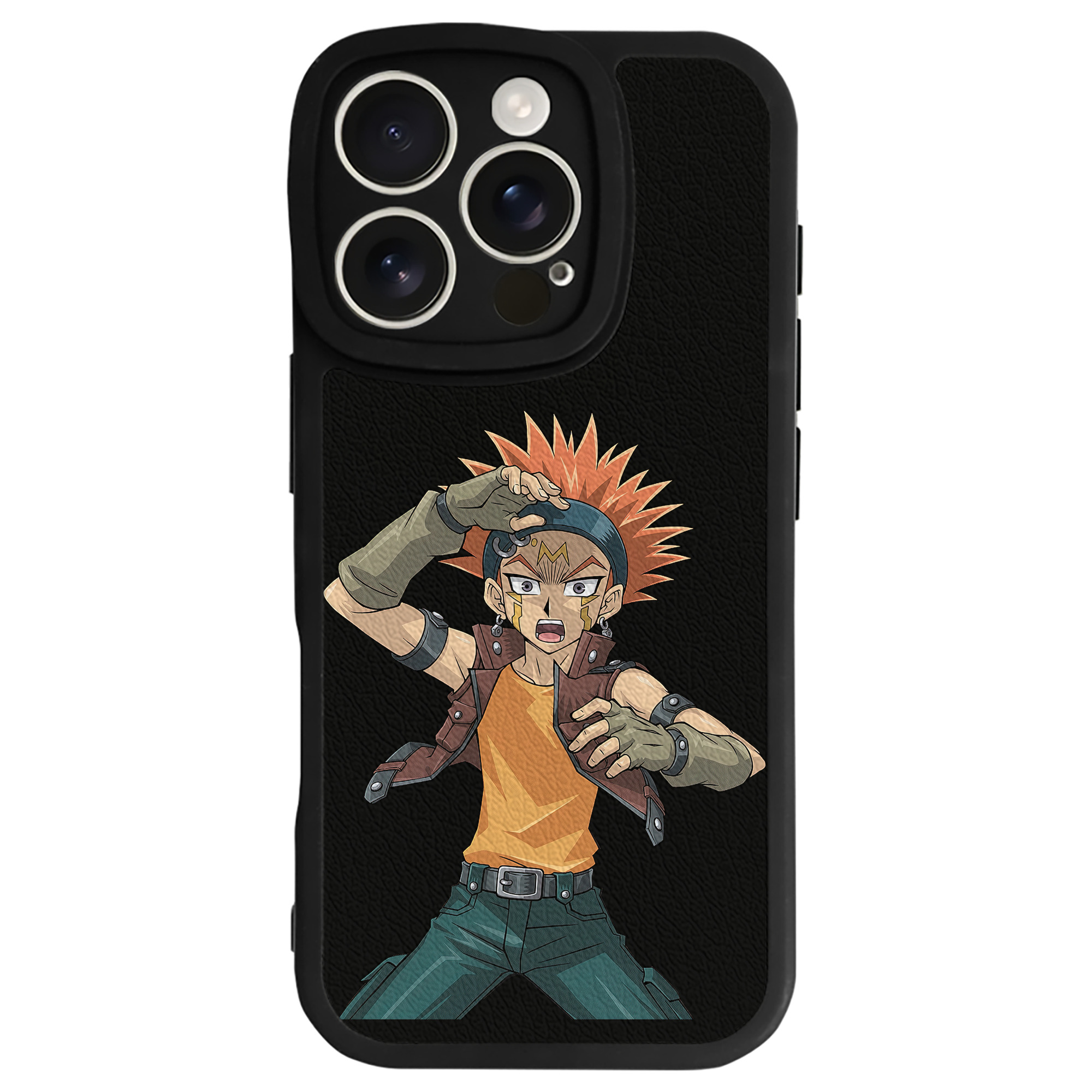（画像用） 遊☆戯☆王 Yu-Gi-Oh! 【iPhone 16シリーズ対応】シリコンスマホケース（レザー調） 材質：シリコン